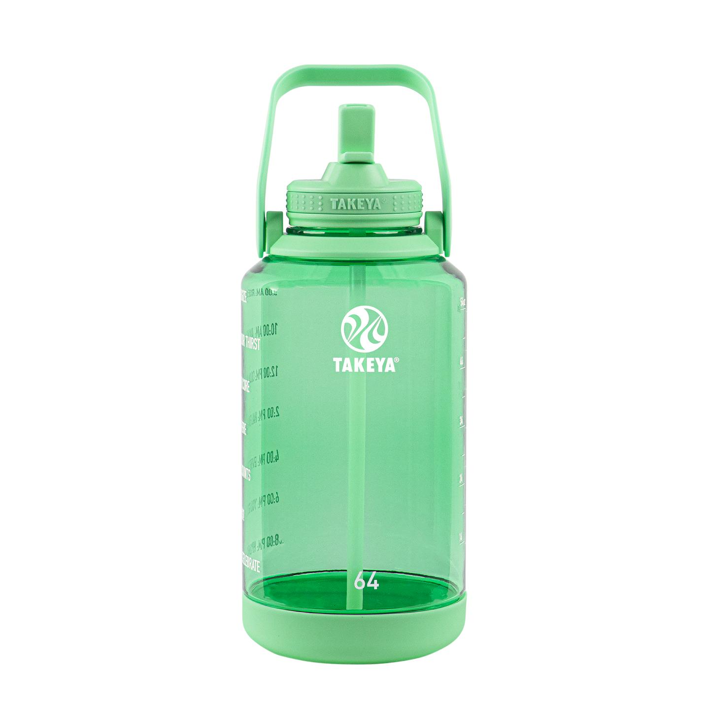tritan-motivational-water-bottle-with-straw-lid-o8 54101-Tritan-Straw-Motivational-64-PistactioGreen-front.png